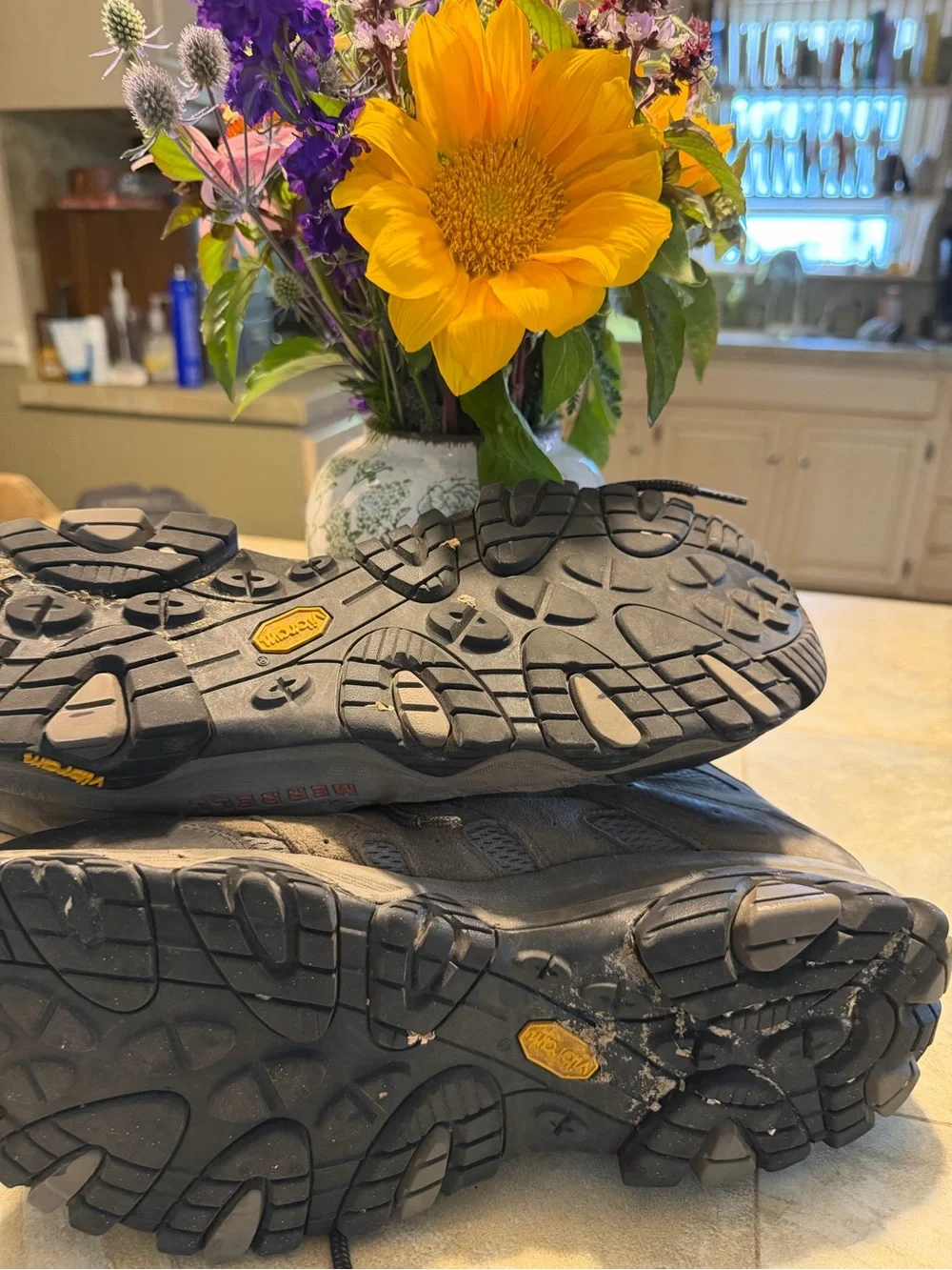 Men's Merrell Hiking Boots in Gray and Black